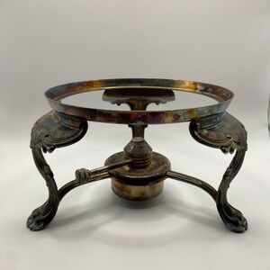 Antique Silver Warmer Cradle/Chafing Dish